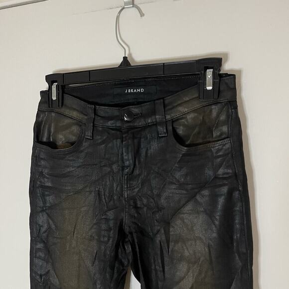J brand super skinny diff gold sheen dark wash high rise jeans size US 26 - Picture 2 of 6